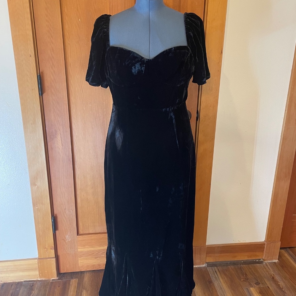 Rhode Ramona dress black velvet - Picture 2 of 7